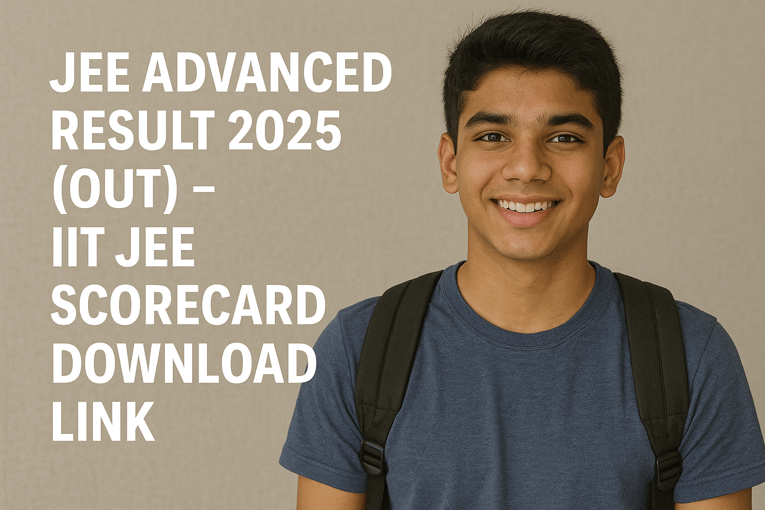 JEE Advanced Result 2025 (Out) – IIT JEE Scorecard Download Link